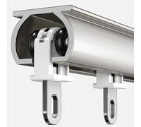 KJoBDwz Curtain Rail Aluminum Curtain Tracks And Fittings for Heavy Curtains, Mute Room Separation Curtain Rod Cuttable Straight Rail curtain rails and fittings(Wall Mount,3m/9.8ft)