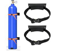 KJoBDwz Oxygen Tank Stand 2 4 6 8 10 Pack Gas Cylinder Wall-Mounted Bracket, Propane Bottle Holders/Oxygen Tank Holder Rack(Schwarz,2 Pack)