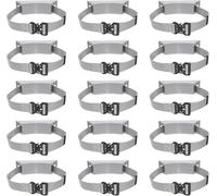 KJoBDwz Oxygen Tank Stand Gas Cylinder Holder Wall-Mounted Bracket, Portable Oxygen Tank Storage Rack with Screws & Safety Strap(Grey,15pack)