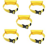 KJoBDwz Oxygen Tank Stand Gas Cylinder Holder Wall-Mounted Bracket, Portable Oxygen Tank Storage Rack with Screws & Safety Strap(Yellow,5pack)