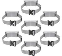 KJoBDwz Oxygen Tank Stand Propane Tank Mounting Bracket Strap - Set of 1 3 5 7 9 11 13 15, Portable Oxygen Tank Wall Mounted Holder(Grey,7pcs)