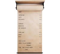 KJoBDwz Roller Kraft Paper Wall Mounted Kraft Paper Dispenser & Cutter with Wood Shelf & 50m Paper Roll - for To-Do Lists, Daily Specials, Menus home decoration(70cm/27.6inch wide)