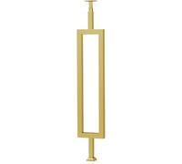 KJoBDwz Stairs Railing Posts Rectangular Metal Balustrade, Wrought Iron Posts, Interior Baluster Posts for Staircase refurbishment, 2 Pieces(Gold,85cm)