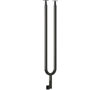 KJoBDwz Stairs Railing Posts U-Shaped Terrace Baluster, Wrought Iron Staircase handrail Post, Adjustable top, self-Assembly guardrail, 1 piece(Schwarz,85cm/33.5inch)