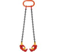 KJoBDwz Stone Lifting Clamp 1-Tonne Double-Claw Lifting Chain, Suitable for Barrel Slings on Crane/Forklift Lifting attachments(B)