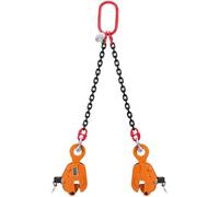 KJoBDwz Stone Lifting Clamp Industrial Alloy Steel Lifting Hook Plate clamp, Vertical Plate Lifting clamp with high-Strength Manganese Steel Chain(2M)