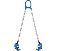 KJoBDwz Stone Lifting Clamp Oil Drum Fork Lifting Device, Multi-Purpose Chain clamp Lifting Ring Tongs, Forklift-Specific Lifting Hook Fork Spreader(A/2 Claw Spreader+1m/2t Sling)