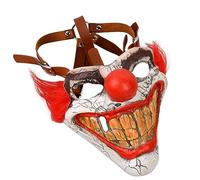 KJOCOS Scary Clown Mask Halloween Sweet Creepy Tooth Evil Latex Masks Cosplay Props Costume for Adults (Red Clown Mask)