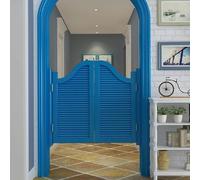 KjoiDWz Brown Vintage Western Cafe Swing Doors, Interior Louvered Living Room Half Waist Doors, Custom Size Colour(90x90cm)