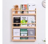 KjoiDWz Magazine Rack Wooden Wall Mounted Magazine Rack, Hanging Bookshelf For Living Room,Brochure Display Rack For Showroom,Easy To Assemble Magazine Stand Brochure Stand(W-80cm(31 1/2"))