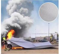 KjoiDWz Welding Blankets, Car Fire Blanket Welding Blanket, Heavy Duty Fireproof, Thermal Resistant Insulation, Easy to Install(3x4m)