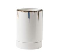 KJOLWHCQ Kitchen Ceramic Cooking Utensil Holder, Caddy for countertop,Hand Painted Stable Storage Organizer with Drain Tray,Large Capacity Tableware Jar(A)