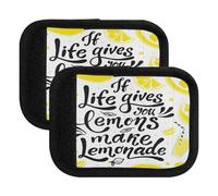 Kjovgcb 2PCs 2PCs Soft Luggage Handle Wrap Suitcase Marker Wraps Covers Tags Identifiers Handle Wraps for Accessories Print Yellow Lemon Slices If Life Gives You Lemons Make
