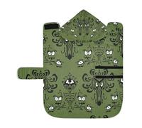 Kjovgcb Soft Pet Towel Coat for Dogs Cats, Absorbent Bathrobe Quick-Dry Bath Robe with Hood Adjustable Collar & Belly Strap, M Print Halloween Haunted House Scary Monster Seamless