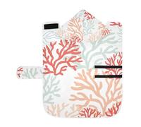 Kjovgcb Soft Pet Towel Coat for Dogs Cats, Absorbent Bathrobe Quick-Dry Bath Robe with Hood Adjustable Collar & Belly Strap, S Print Red Pink Mint Corals Reef on The White