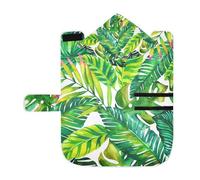 Kjovgcb Soft Pet Towel Coat for Dogs Cats, Absorbent Bathrobe Quick-Dry Bath Robe with Hood Adjustable Collar & Belly Strap, S Print Green Tropical Leaves Exotic Plants