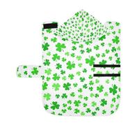 Kjovgcb Soft Pet Towel Coat for Dogs Cats, Absorbent Bathrobe Quick-Dry Bath Robe with Hood Adjustable Collar & Belly Strap, S Print St's Patrick's Irish Shamrock Green Clover Leaves