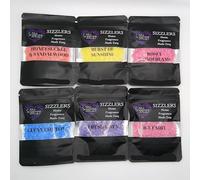 KJs Sizzling Scentz Scented Sizzlers for Burners - Set of six - 50g Pouch, Aromatic Granules for Oil Burner or Wax Warmer - Best Wax Melt Alternative for Room & Home Fragrance (Soft Laundry Bundle)