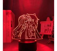 KJsdaADSA 3D Anime Lamp Night Light Hazbin Hotel Led Light for Room Decoration Manga Birthday Gift Kids Bedroom Decor Table Hazbin Hotel-16 Colors