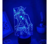 KJsdaADSA 3D Illusion Lamp Anime Night Light Anime Lamps Bleach Anime Figure Ulquiorra Cifer 3D Lamps Led Illusion Night Lights Cool Neon Gift 7 Colors