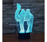 KJsdaADSA 3D Illusion Lamp LED Camel Night Light Animal Toys 7 Color Changing Touch Sensor Desk Table Lamp with USB Cable Decoration Kids Birthday Gifts