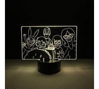 KJsdaADSA 3D Illusion Lamp Led Night Light Bobs Burger Baby Bedroom Decor Sweet for Kids Birthday Table Lamp Gifts Event Price Room Decoration Sleep Lamp 7 Colors