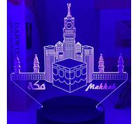 KJsdaADSA 3D Islamic Muslim Lamp Optical Illusion Night Light, 7 Color Changing Touch Switch Table Desk Decoration Lamps with Acrylic Flat ABS Base Gifts for Children