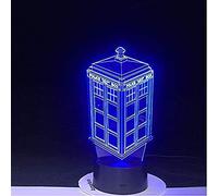KJsdaADSA 3D Led Night Light 7 Colors Change Lamp Doctor Who Police Box Lamp USB Table Lamp Lights Multi-Colored Bulbing Light Children's Gifts
