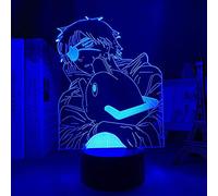 KJsdaADSA 3D Night Lamp Anime Illusion Lamp Anime Chainsaw Man LED Light for Bedroom Decorative Night Light Children Birthday Gift Manga Chainsaw Man 3D Lamp 16 Colors