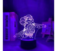KJsdaADSA 3D Night Lamp Illusion Lamp Black Lagoon Revy LED Night Light for Bedroom Decor Gift Nightlight Anime Table 3D Lamp Revy Black Lagoon 16 Colors