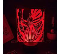 KJsdaADSA 3D Night Light Illusion lamp Anime Figure Kurosaki Ichigo Shikai Led Manga RGB USB Night Lights Birthday Gift 16 Colors