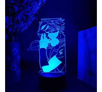 KJsdaADSA 3D Night Light Illusion Lamp, Hatake Kakashi Figure Night Light Anime LED Lamp Manga Art Lighting Decoration for Otaku Home Kids Bedroom Deco 7 Colors