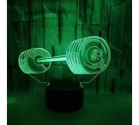 KJsdaADSA 3D Weightlifting LED Night Light Color Changeable Table Lamp Methacrylate Panel Children Night Light Lamparas 16 Colors