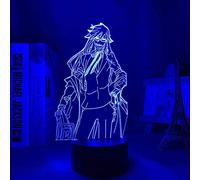 KJsdaADSA Bedroom Decoration Mood Light Black Butler Grell Sutcliff LED Night Light for Bedroom Decor Gift Night Light Anime Table 3D Lamp 7 Colors