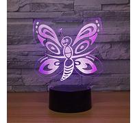 KJsdaADSA Creative 3D Butterfly Night Lamp Art Deco Lamp LED Lights Decoration Lamps Touch Control 16 Colors Change Night Light USB Powered Kids Birthday Gift