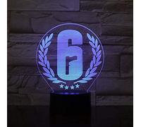 KJsdaADSA LED Night Light Rainbow Six Siege Table Lamp Room Decor USB Charge Touch Sensor Light Boy Child Gift Night Lamp 16 Colors