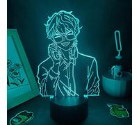 KJsdaADSA Mystic Messenger Game Figure 707 Seven Luciel 3D Lamps RGB Led Night Lights Neon Bedroom Table Colorful Decor Illusion Light-7 Color