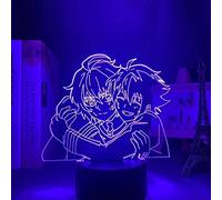 KJsdaADSA Seraph Van De End Lamp 3D LED Night Light Illusion Neon Sign USB Anime Touch & Remote Control 16 Colors Home Decor for Kids Lamp Gift 7 Colors