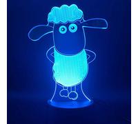 KJsdaADSA Sheep Lamb 3D LED Night Light, Decorative Bedroom 7 Colors Interchangeable 3D Illusion Lamp for Children Kids Gifts