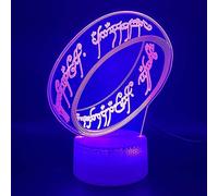 KJsdaADSA Unique 3D Optical Led Night Light Lamp The Lord of The Rings Office Room Decorative Atmosphere Nightlight for Kids Child Bedroom Unique Gift 16 Colors