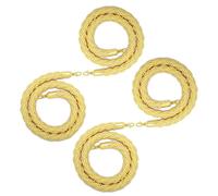 KJSHXYG Heavy Duty Stanchion Ropes Safety Barriers Set of 4, Hanging Queue Divider Line, Channel Dividing Rope for Crowd Control (Yellow 5ft/153cm)