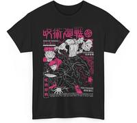 KJTEDZSXD Jujutsu Sukuna Anime T-Shirt Unisex Kaisen Ryomen Anime Japanese Cotton JJK M-6(X-Large)