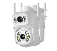 KJUEQ 4K 8MP PTZ Camera Dual Screen Night Vision AI Auto Tracking Outdoor 4MP Security CCTV Surveillance Camera IP Camera(8MP with 128G Card)