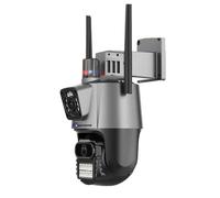 KJUEQ 4K PTZ 360 ° Camera Dual Lens Auto Tracking Security Protection Wireless Indoor Outdoor CCTV Surveillance Cameras(8MP Camera Add 128GB)