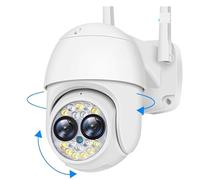 KJUEQ 4MP 2K Camera Outdoor Wireless Security Camera PTZ 12X Zoom AI Human Detection Auto Tracking CCTV IP Cam Video Surveillance(4MP Add 128GB Card)