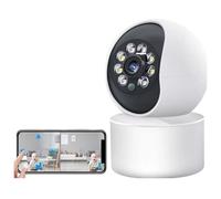 KJUEQ 5MP Camera Dual Lens Security Night Vision Color Surveillance Cameras AI Automatic Human Tracking Indoor Video Cam(5MP Camera Add 64GB)