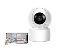 KJUEQ 5MP Camera Monitoring Two-way Voice Intercom Automatic Body Tracking Full Color Night Vision Indoor Camera Support(3MP Camera None Card)