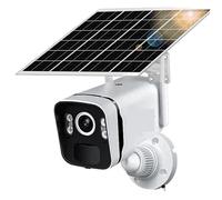 KJUEQ 5MP Cloud Solar IP Camera PIR Human Detection Outdoor Security Surveillance Integrated Battery CCTV Video IP Cameras(Cam add 128GB)