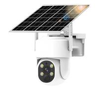 KJUEQ 5MP Solar Camera 10800mAh Battery PTZ Surveillance IP Cameras Wireless PIR Human Tracking CCTV HD Outdoor Waterproof Camera(Cam 32GB)