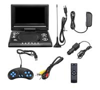 KJUEQ 7.8 Inch 16:9 Widescreen DVD Player 270° Rotatable LCD Screen Home Car TV DVD Player Portable VCD MP3 Viewer With Game Function